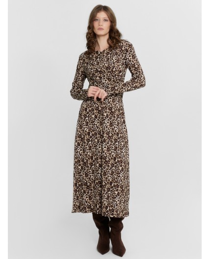 Платье мелкий леопард