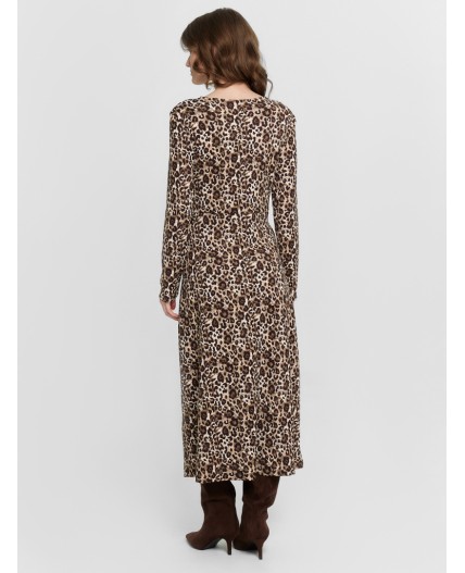 Платье мелкий леопард
