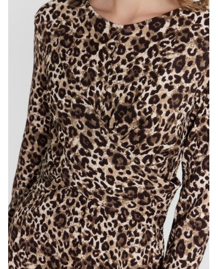 Платье мелкий леопард