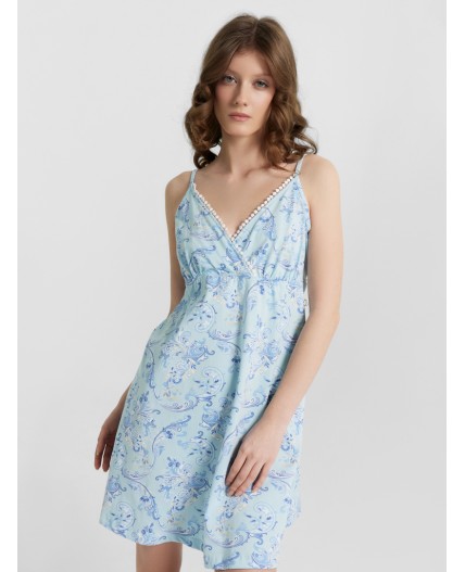 Комбинация узоры на голубом