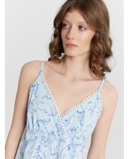 Комбинация узоры на голубом