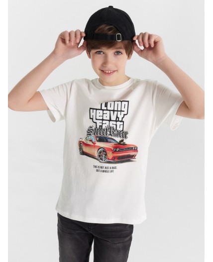 Футболка белый +печать1