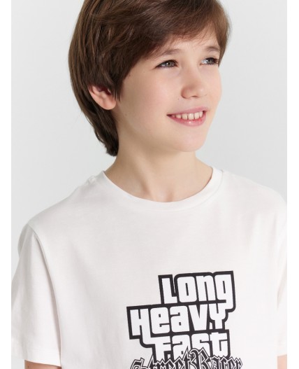 Футболка белый +печать1