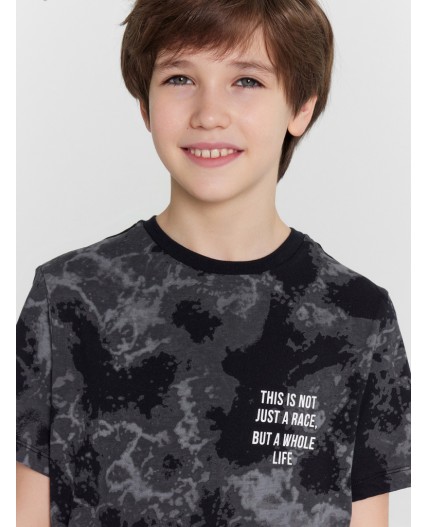 Футболка мраморная варка +печать