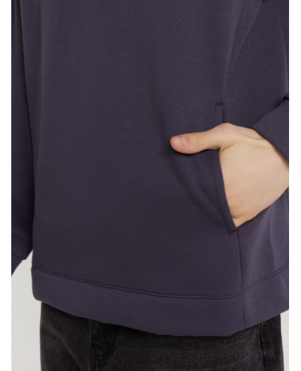 Худи серо -синий