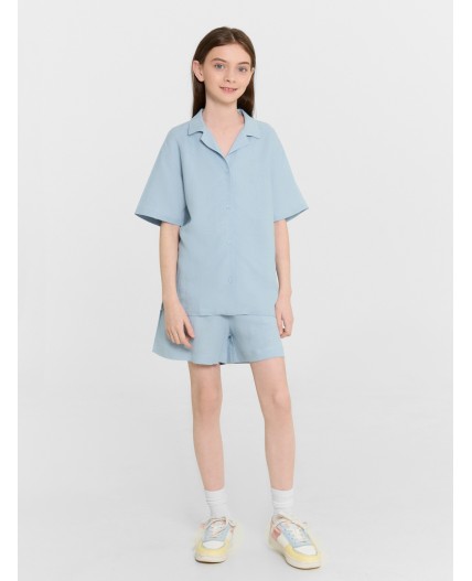 Рубашка серо -голубой1