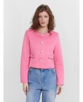 Жакет розовый твид