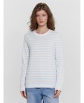 Джемпер бело -голубая полоска