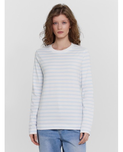 Джемпер бело -голубая полоска