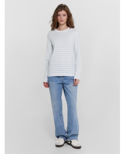Джемпер бело -голубая полоска