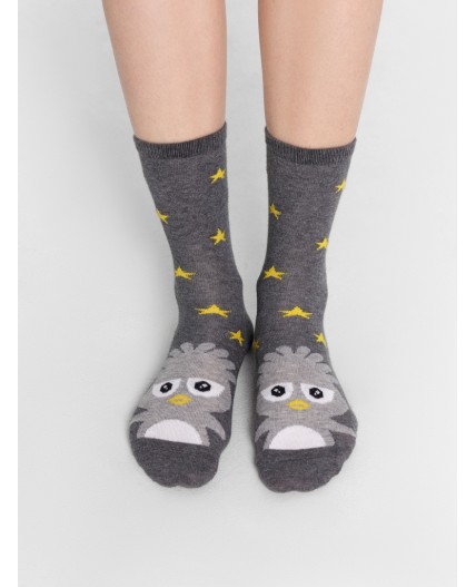 Носки т.серый меланж