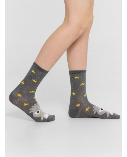 Носки т.серый меланж