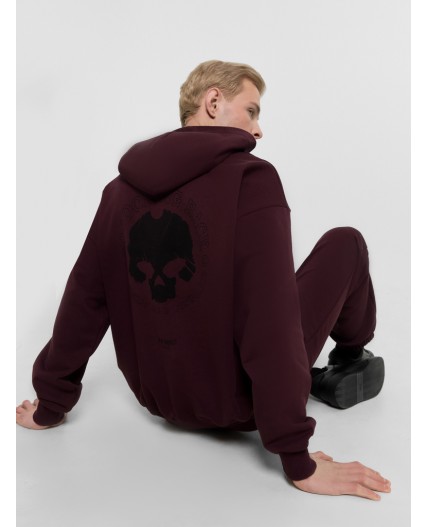 Анорак винный +печать