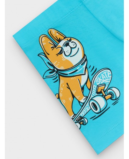 Трусы синий +печать