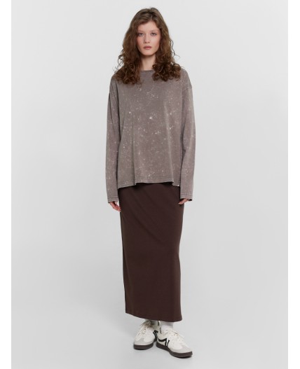Джемпер ACID WASH коричневый