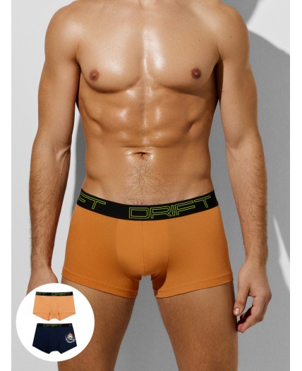 Трусы морковный +синий +печать