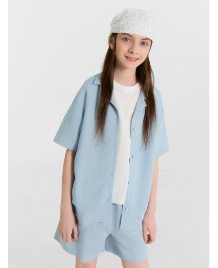 Шорты серо -голубой1