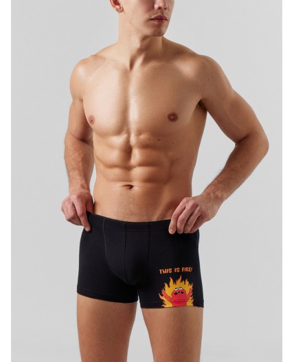 Трусы черный +печать3