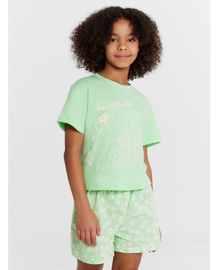 Комплект яблочный +цветы на яблочном