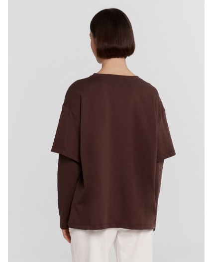 Джемпер шоколадное мартини +печать