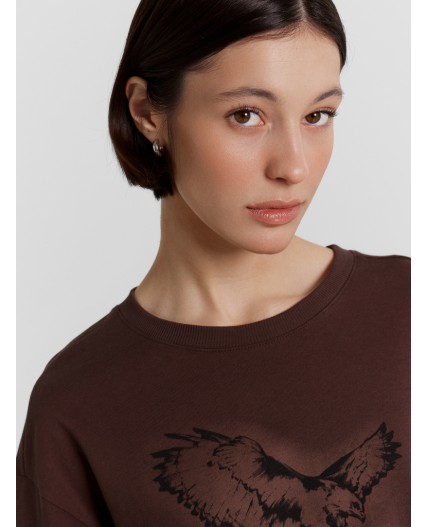 Джемпер шоколадное мартини +печать