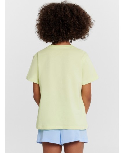 Футболка лаймовый сорбет +лаймово -белая полоска