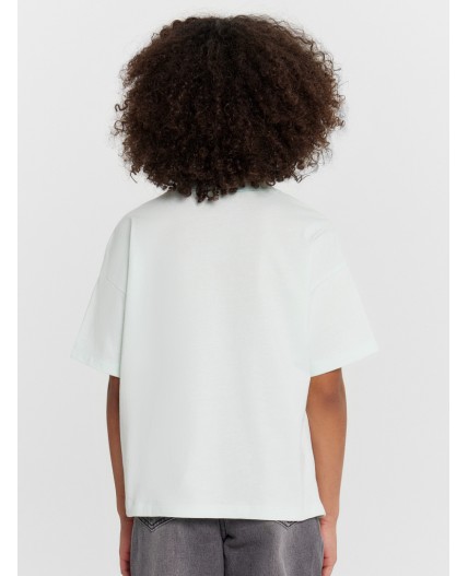 Футболка светлая мята +печать1