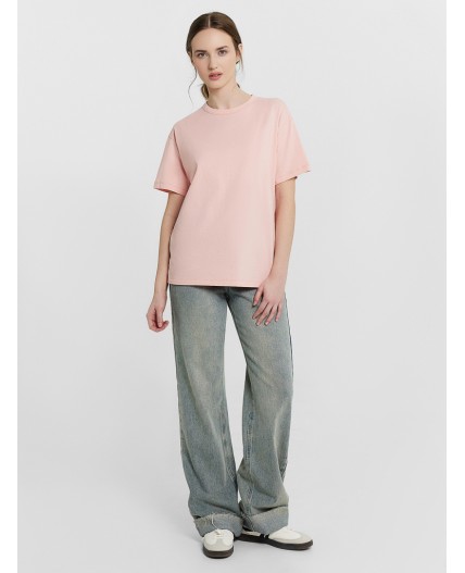 Футболка серебристо - розовый