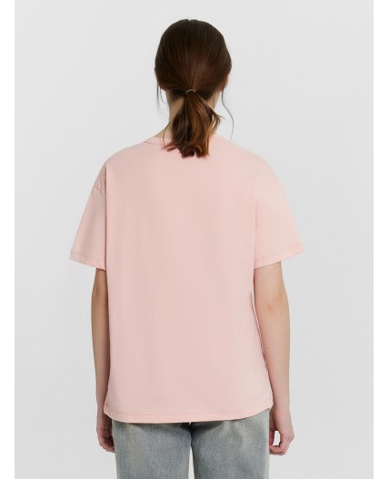 Футболка серебристо - розовый