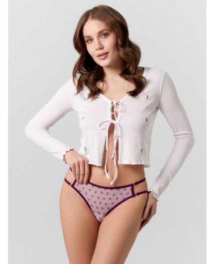 Трусы мелкие цветочки на сиреневом