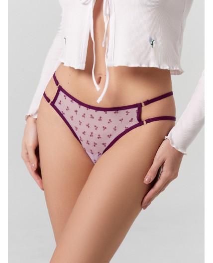 Трусы мелкие цветочки на сиреневом
