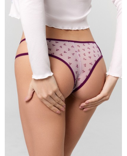 Трусы мелкие цветочки на сиреневом