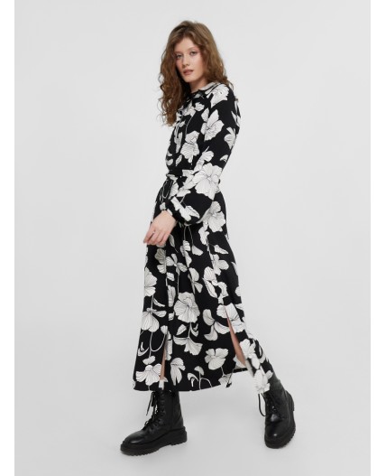 Платье цветы на черном