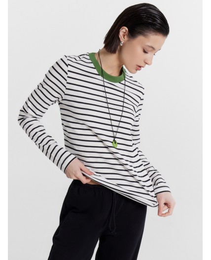 Джемпер черно -белая полоска1