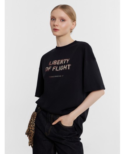 Футболка черный +печать4