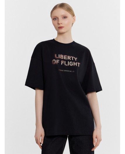 Футболка черный +печать4