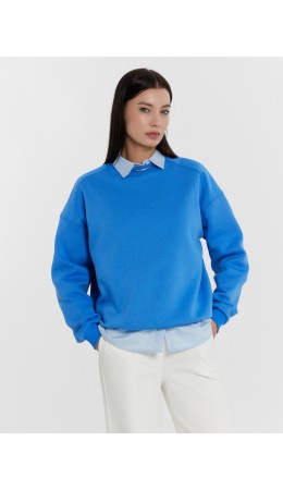 Свитшот яркий голубой