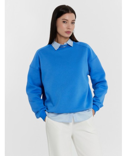 Свитшот яркий голубой