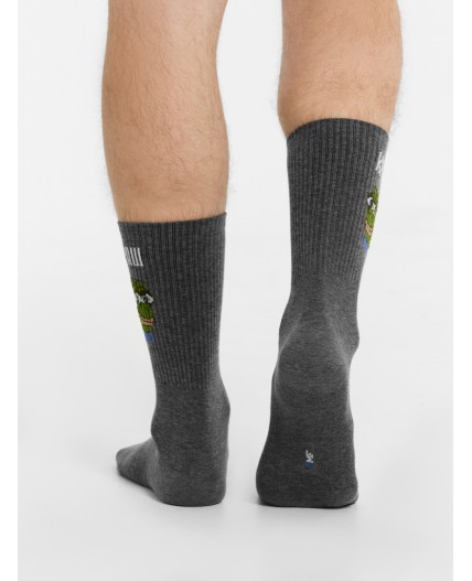 Носки т.серый меланж