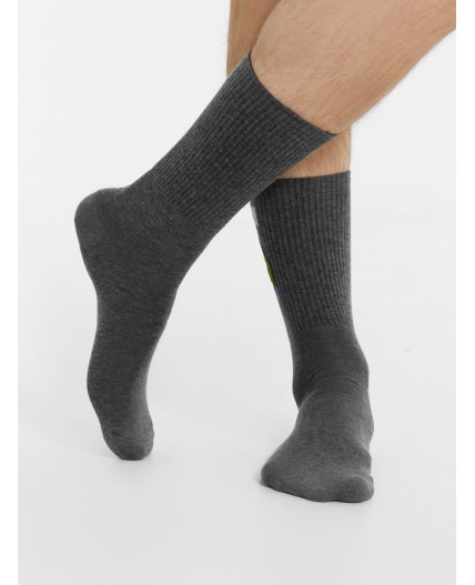 Носки т.серый меланж
