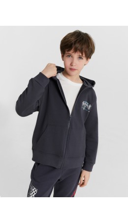 Толстовка графит +печать3