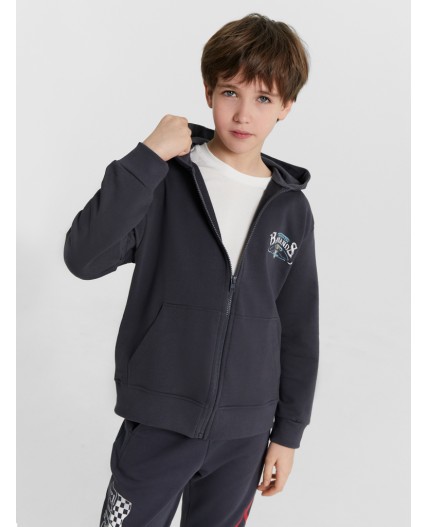 Толстовка графит +печать3