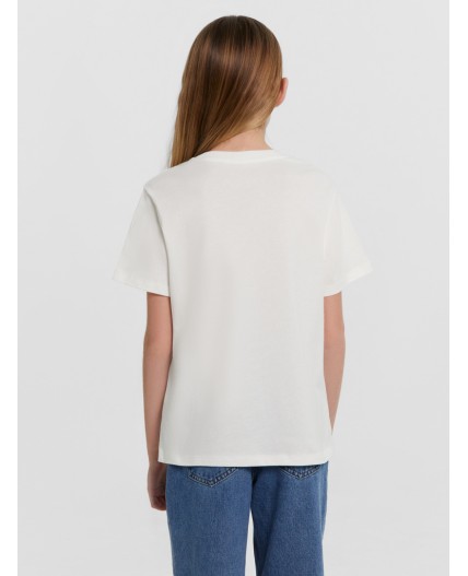 Футболка белый +бело -голубая полоска