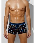 Трусы прикольные пингвины +глубокий синий1