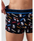 Трусы прикольные пингвины +глубокий синий1