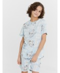 Пижама чайки -серферы на голубом