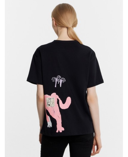 Футболка черный +печать1