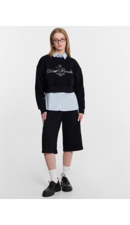 Свитшот черный +печать1