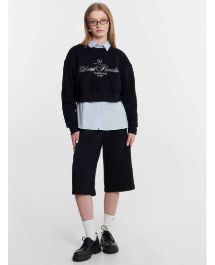 Свитшот черный +печать1