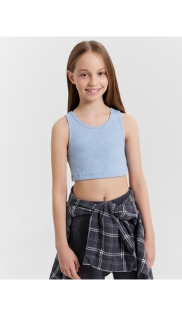 Топ набивка голубой acid wash